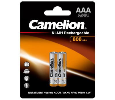 Аккумулятор Camelion AAA 800mAh Ni-MH * 2 R03-2BL (NH-AAA800BP2)