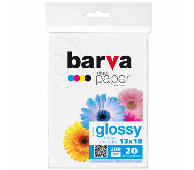Бумага Barva 13x18, 200g/m2, Original Glossy, 20л (IP-C200-270)