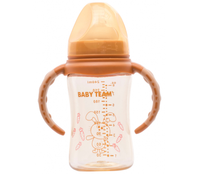 Бутылочка для кормления Baby Team с широким горлом 240 мл (1090)