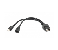 Дата кабель OTG USB 2.0 AF to Micro 5P M+F 0.15m Cablexpert (A-OTG-AFBM-04)