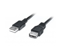 Дата кабель USB 2.0 AM/AF 2.0m Pro black REAL-EL (EL123500028)