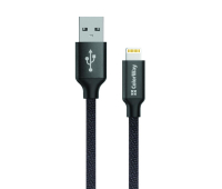 Дата кабель USB 2.0 AM to Lightning 1.0m black ColorWay (CW-CBUL004-BK)