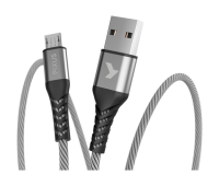 Дата кабель USB 2.0 AM to Micro 5P 1.0m Flex Gray Pixus (4897058531145)