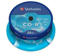 Диск CD Verbatim CD-R 700Mb 52x Cake box 25шт Extra (43432)