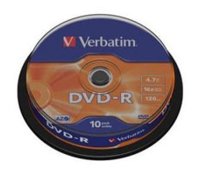 Диск DVD Verbatim 4.7Gb 16X CakeBox 10шт (43523)