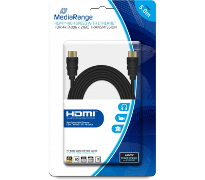 Кабель мультимедийный HDMI to HDMI 5.0m V2.0 Mediarange (MRCS158)