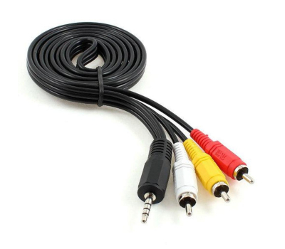 Кабель мультимедийный Jack 3.5mm male 4-pin to 3RCA 2.0m Cablexpert (CCA-4P2R-2M)