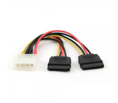 Кабель питания Molex to 2xSATA power 0.3m Cablexpert (CC-SATA-PSY-0.3M)