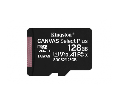 Карта памяти Kingston 128GB microSDXC Class 10 Canvas Select Plus 100R A1 (SDCS2/128GBSP)