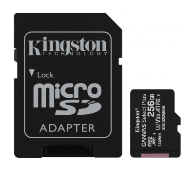 Карта памяти Kingston 256GB microSD class 10 A1 Canvas Select Plus (SDCS2/256GB)