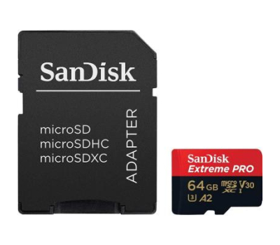 Карта памяти SanDisk 64GB microSDXC class 10 UHS-I U3 Extreme Pro V30 (SDSQXCY-064G-GN6MA)
