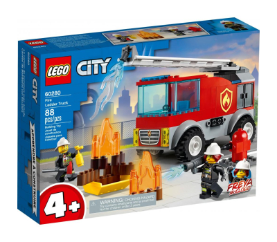 Конструктор LEGO City Fire Пожарная машина с лестницей 88 деталей (60280)