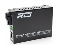 Медиаконвертер RCI 1G, 20km, SC, RJ45, Tx 1550nm standart size metal case (RCI502W-GE-20-B)