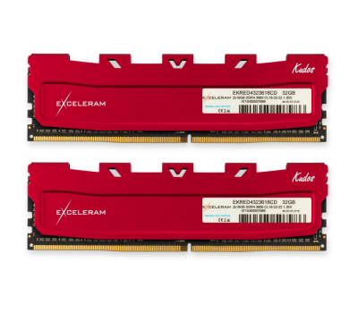Модуль памяти для компьютера DDR4 32GB (2x16GB) 3600 MHz Red Kudos eXceleram (EKRED4323618CD)