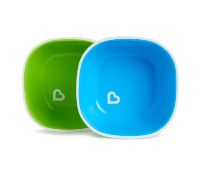 Набор детской посуды Munchkin Splash Bowls тарелок 2 шт Зеленая и голубая (46725.01)