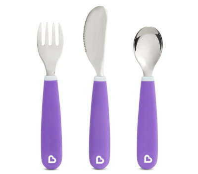 Набор детской посуды Munchkin Splash из нержавеющей стали 3 предмета Фиолетовый (012110.04)