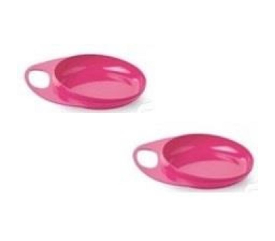 Набор детской посуды Nuvita Тарелка Easy Eating мелкая 2 шт. розовая (NV8451Pink)