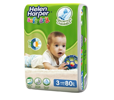 Подгузник Helen Harper Soft&Dry Midi 4-9 кг 80 шт (5411416060178)