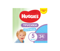 Подгузник Huggies Pants 5 Jumbo (12-17 кг) для мальчиков 34 шт (5029053564289)