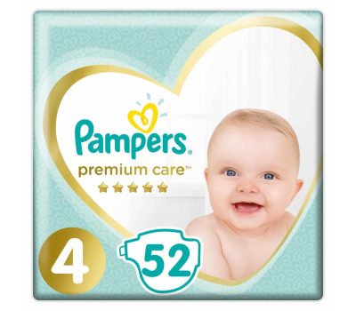 Подгузник Pampers Premium Care Maxi Размер 4 (9-14 кг) 52 шт (4015400278818)