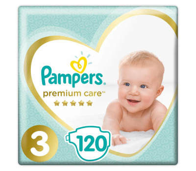 Подгузник Pampers Premium Care Midi Размер 3 (6-10 кг), 120 шт (4015400465461)