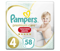 Подгузник Pampers Premium Care Pants Maxi Размер 4 (9-15 кг), 58 шт (8001090759993)