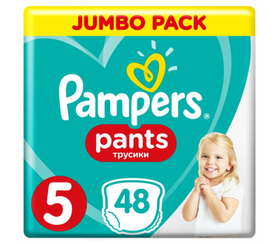 Подгузник Pampers трусики Pants Junior Размер 5 (12-17 кг), 48 шт (4015400672906)