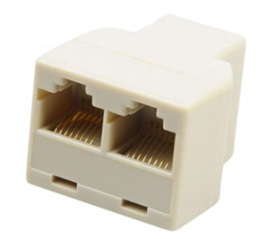 Сплиттер Atcom витой пары, UTP, 8P8C- RJ-45 1port (female) to 2port (femal (12450)