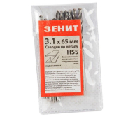 Сверло Зенит HSS по металлу 3.1х65 мм (10 шт) (30300031)