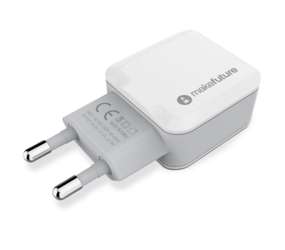 Зарядное устройство MakeFuture 2 USB (2.4 A) White (MCW-21WH)